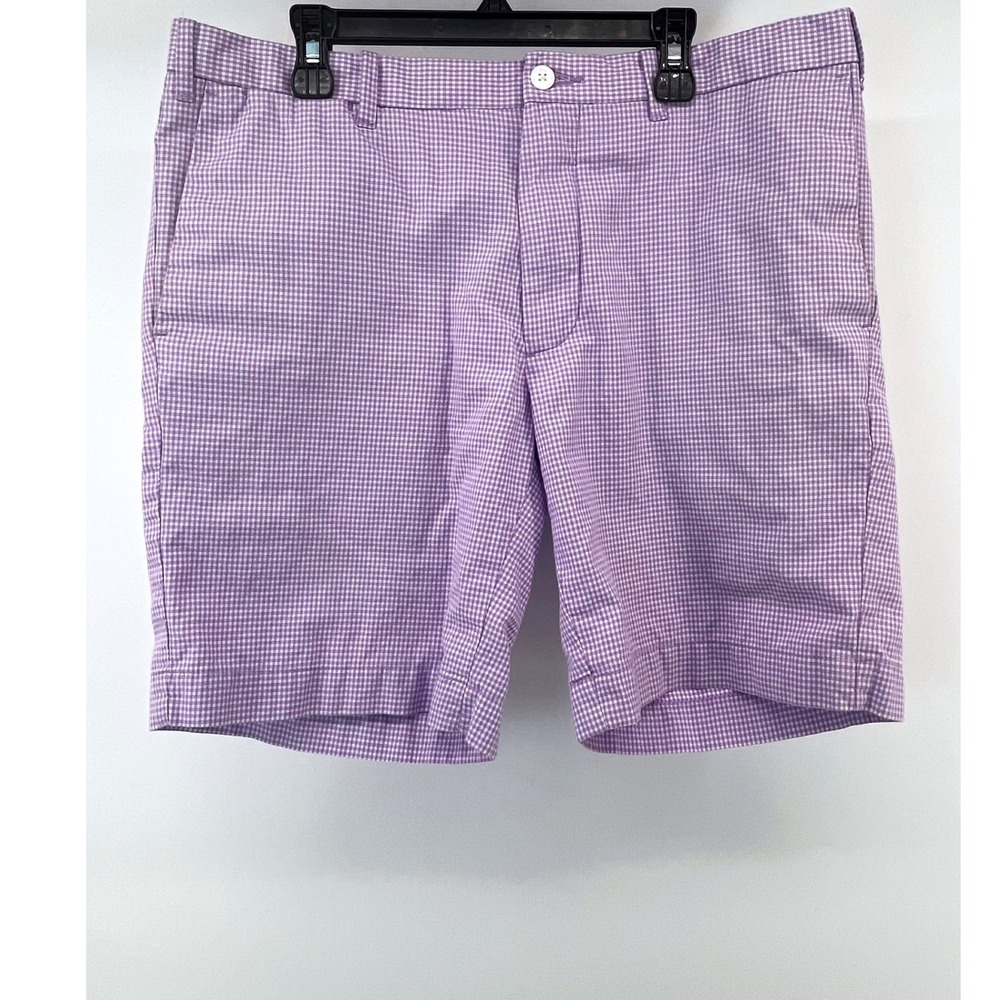 Polo by Ralph Lauren Purple Gingham Flat Front Men’s Shorts